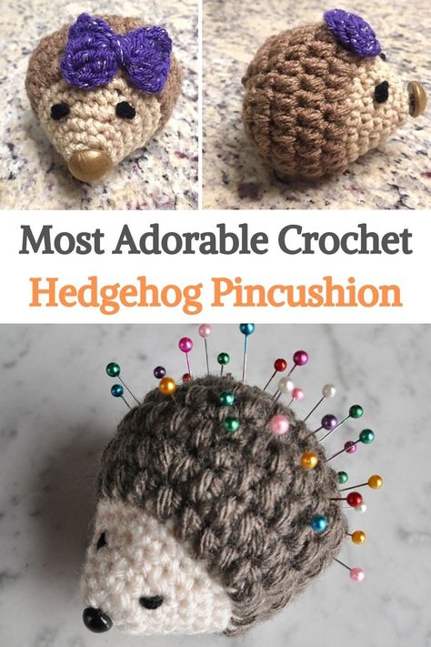 Porcupine Pin Cushion Pattern, Hedgehog Pincushion Pattern, Amigurumi Pin Cushion, Crochet Mini Hedgehog Free Pattern, Easy Crochet Hedgehog Free Pattern, Crochet Pincushion Free Pattern, Crochet For Craft Fairs, Crochet Porcupine, Crochet Pin Cushion Pattern Free