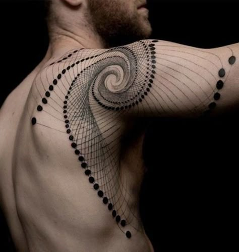 geometric tattoos for men shoulder tattoo ideas Geometric Tattoo Back, Kunst Tattoos, Geometric Tattoo Arm, Omerta Tattoo, Tattoo Henna, Mens Shoulder Tattoo, Geometry Tattoo, Skeleton Hand Tattoo, Geometric Sleeve