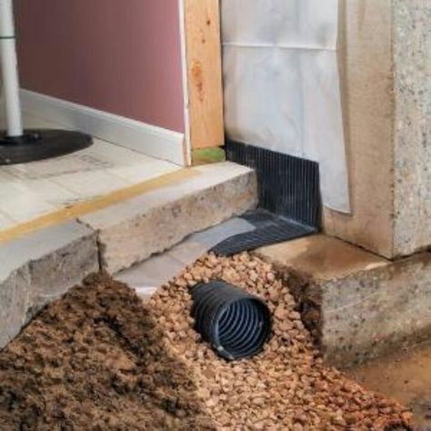 . Basement Drainage, Insulating Basement Walls, Framing Basement Walls, Basement Insulation, Leaking Basement, Wet Basement, Drain Tile, French Drain, Diy Basement