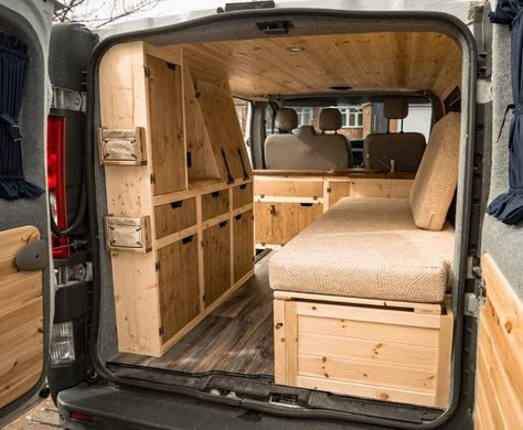 Photo 5 of 10 in Pro Van Converters Share Their Design Approach—and #Vanlife Tips for DIYers - Dwell Kombi Food Truck, Converted Van, Kangoo Camper, Minivan Camper Conversion, Converted Vans, Diy Van Conversions, Kombi Home, Micro Camper, Van Conversion Interior