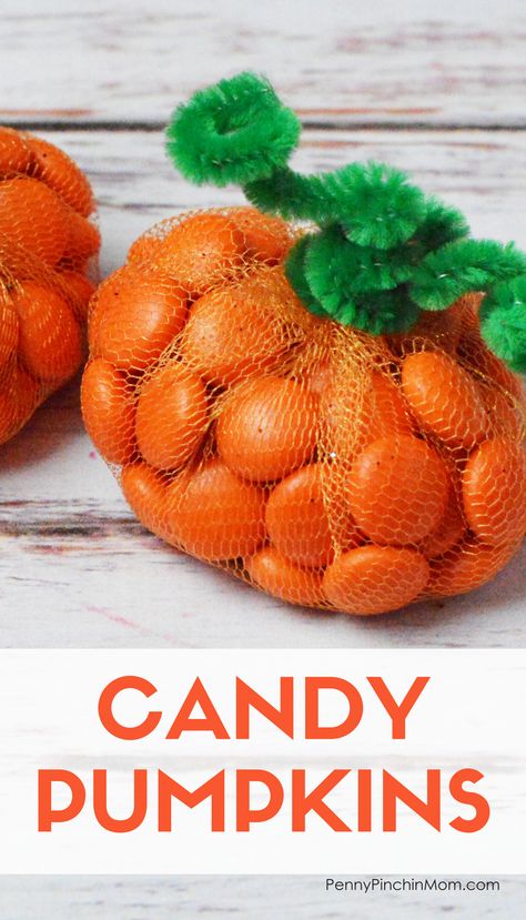 Halloween treat idea! Make these cute Candy Pumpkins! They are even a great DIY idea for a class party!! Halloween treat idea | Easy Halloween DIY | Halloween craft | Halloween party idea | Halloween party favor | DIY Halloween decoration Fall Themed Party, Candy Pumpkins, Fall Party Themes, Halloween Mason Jars, Halloween Decor Diy, Easy Halloween Decorations, Diy Halloween Decor, Diy Party Favors, Halloween Favors