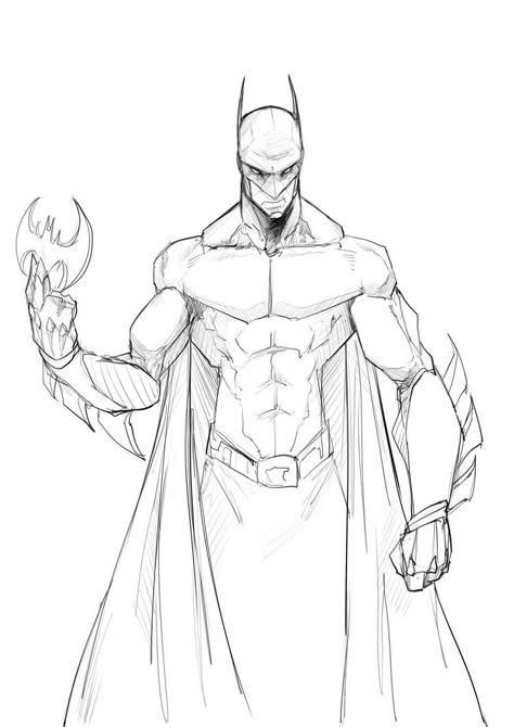 another warm-up. got batman v superman on the brain after seeing that new trailer. kind of liked the way this one was going, but cut it off after 30mins to get to real drawings. i... Batman Art Drawing, Superhero Sketches, Batman Drawing, Drawing Superheroes, Comic Drawing, Batman Art, Outline Drawings, Superhero Art, Drawing Poses