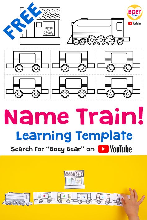 Trains Activities For Preschool, Preschool Train Activities, Train Themed Preschool Activities, Free Transportation Printables Preschool, Train Activities For Toddlers, Train Learning Activities, Rail Transportation Preschool, Shape Train Preschool, Free Train Printables