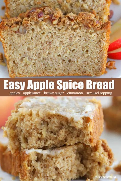 Apple Spice Bread, Bread Videos, Rolls Dessert, Celebrating Sweets, Bread Banana, Bread Yeast, Bread Cinnamon, Spice Bread, Different Types Of Bread