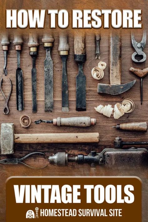 It’s easy to forget that all carpentry was once done by hand. People used the power of muscle, skill, and what are now vintage tools. Old Wood Working Tools, Antique Tools Display, Homemade Tools How To Make, Diy Tools Homemade Ideas, Hand Tools Woodworking, Tool Restoration, Rusty Tools, Best Hand Tools, Diy Tools Homemade