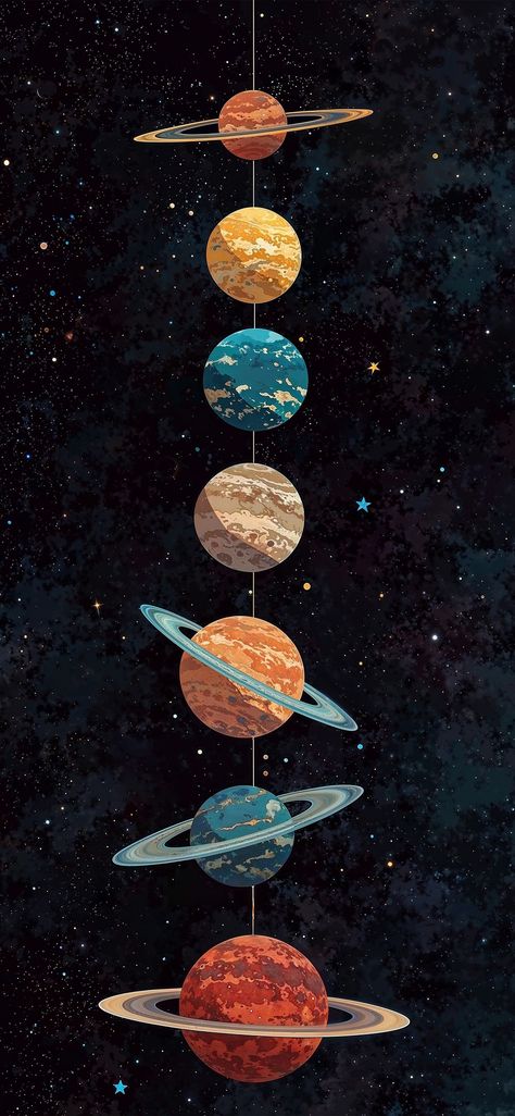 Space Themed Wallpaper, Solar System Art, Amateur Astronomy, Lost Garden, Earth Illustration, Astro Wallpaper, Backgrounds Iphone, Planets Wallpaper, Patterns Wallpaper