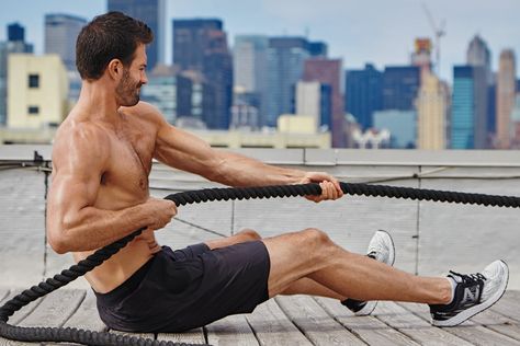 Hook up your own rowing machine-esque workout with the seated heavy rope pull. All you'll need is a heavy-duty rope and a weighted sled or kettlebell to get pulling. Rope Pull Workout, Glutes Workout Men, Beginner Pilates, Single Arm Row, Rope Pulls, Pilates Video, Rowing Machine, Yoga Iyengar, Body Composition