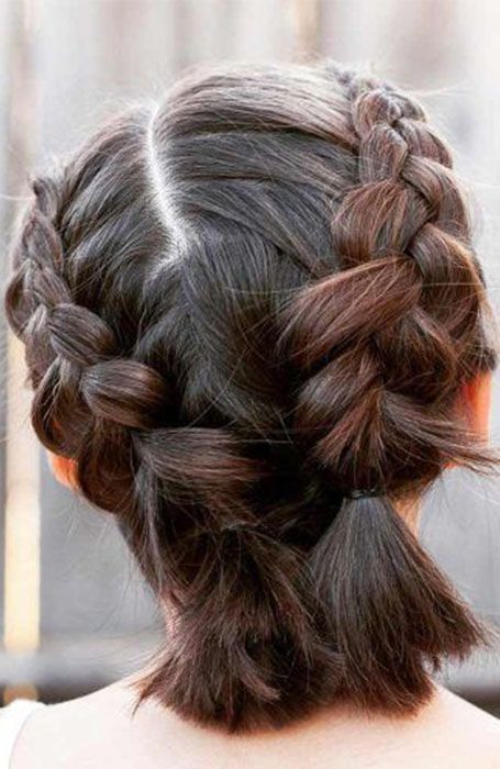 6 Hairstyles For Short Hair To Stay Fresh On Sunny Days - Society19 Boho Short Hair, Pixie Updo, Braided Braids, Pretty Short Hair, Cute Hairstyles Updos, Boho Braid, Short Braids, Braids Hair