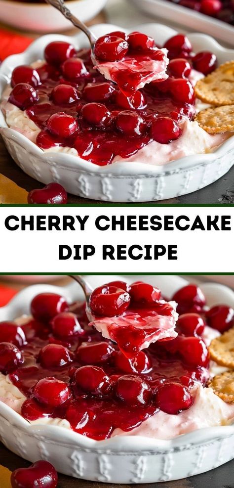 Love cheesecake recipes? Our Cherry Cheesecake Dip Recipe is a must-try! This dessert dip combines the best of cherry recipes and cheesecake, making it perfect for cheesecake desserts and easy dessert ideas. Cherry Dip Recipe, Cherry Pie Dip, Cherry Cheesecake Dip Recipe, Cherry Dip, Best Muffin Recipe, Cherry Cheesecake Dip, Cheesecake Dip Recipe, Sweet Cherry Pie, Dessert Dip