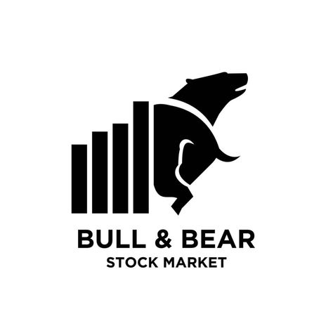 premium bull bear with economic vector finance black logo design Share Market Logo, Bullish And Bearish Logo, Bear Vs Bull, Black Logo Design, Trading Logo, Trade Logo, Delta Logo, Small Symbol Tattoos, Bull Bear