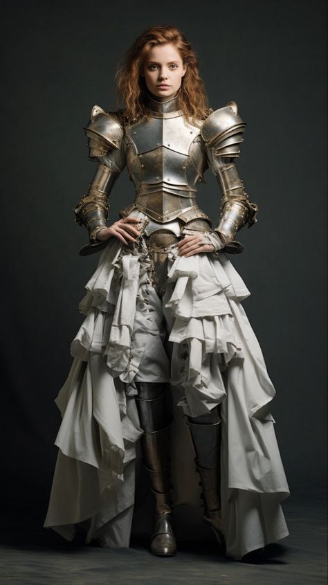 1500 Dress, Detailed Clothing, Lady Knight, Festival Costume, Female Armor, Fantasy Design, Female Knight, Knight Armor, Medieval Armor