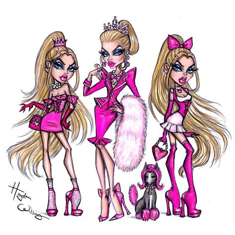 MOTHER OF PINK!! 💕 #BurdineMaxwell #TheTweevils #Tweevils… | Flickr Burdine Maxwell, Bratz Doll Outfits, Hayden Williams, Bratz Girls, Dress Design Sketches, Fashion Illustrator, Arte Fantasy, Fashion Design Sketches, Girls Cartoon Art