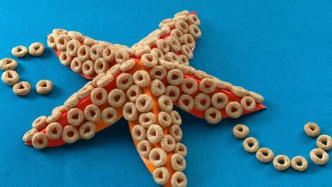 Silly Starfish Apologia Biology, August Activities, Starfish Craft, Cheerios Cereal, Under The Sea Crafts, Fish Craft, Preschool Craft, Ocean Activities, Joyful Noise