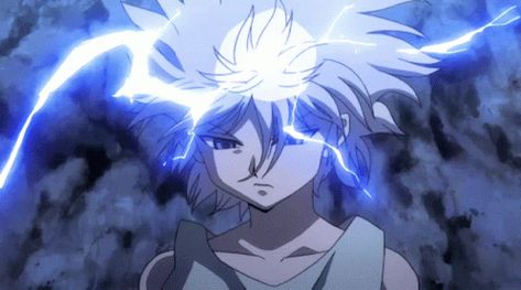 Kirua GIF - Kirua - Discover & Share GIFs Leorio Hxh, Hxh Characters, Killua Zoldyck, Blue Anime, Banner Gif, Anime Wallpaper Phone, Hunter Anime, Anime Pictures, Cool Anime Pictures