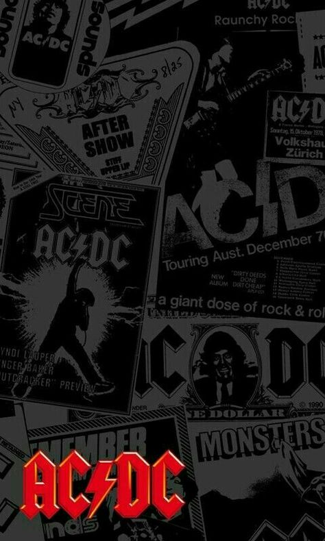 Dc Wallpaper, Acdc Logo, Iphone Wallpaper Music, Rock N Roll Art, Rock Band Posters, Heavy Metal Art, Band Wallpapers, Meant To Be Quotes, Musica Rock