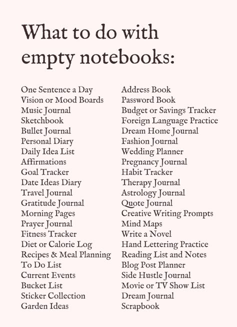 What To Write In An Empty Notebook, What To Write In Your Notebook, What To Do In An Empty Notebook, What To Write In A Notebook, Stuff To Write In A Journal, List Of Hobbies To Try, Ideas For Notebooks, Empty Journal, Empty Notebook