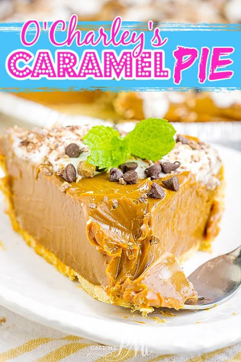 Caramel Pie Recipe, Caramel Pie, Graham Cracker Crust Pie, Cream Pie Recipes, Easy Pie, Pie Tart, Caramel Recipes, Perfect Pies, No Bake Pies