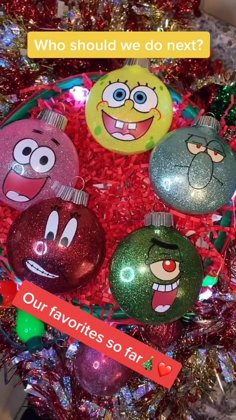 B.OK.Kreations(@b.ok.kreations) on TikTok: Love this time of year #holidaytiktok #smallbusinesscheck #custom #smallbusiness #christmas #tumbler #ornamentsdiy #spongebob #ornaments Spongebob Christmas Ornaments Diy, Spongebob Ornaments Diy, Spongebob Christmas Tree, Spongebob Ornaments, Spongebob Christmas, Rhinestone Tumblers, Xmas Decorations Diy, Christmas Gift Tags Diy, Mini Christmas Ornaments