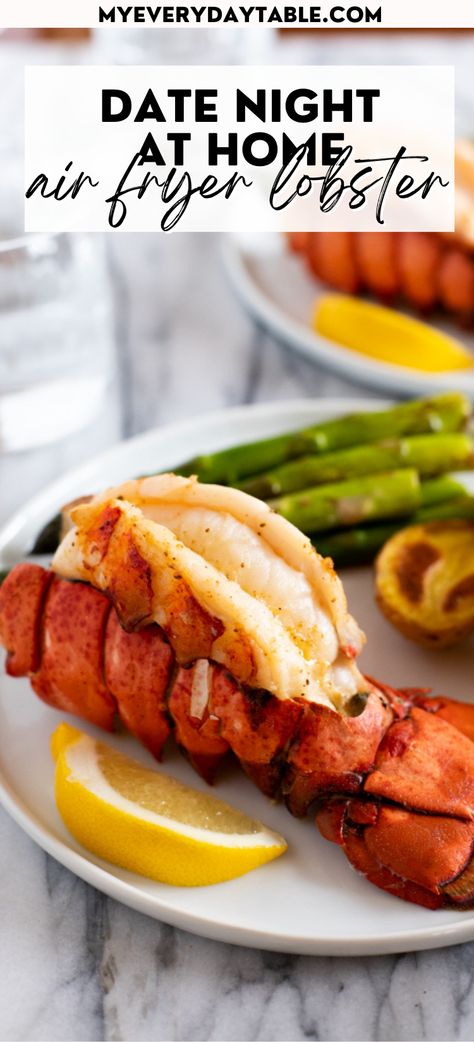 Lobster Tail Dinner, Cook Lobster Tail, Air Fryer Lobster, Easy Lobster Tail Recipe, Cooking Frozen Lobster Tails, Best Lobster Tail Recipe, Lobster Tail Recipe, Fried Lobster Tail, Cook Lobster