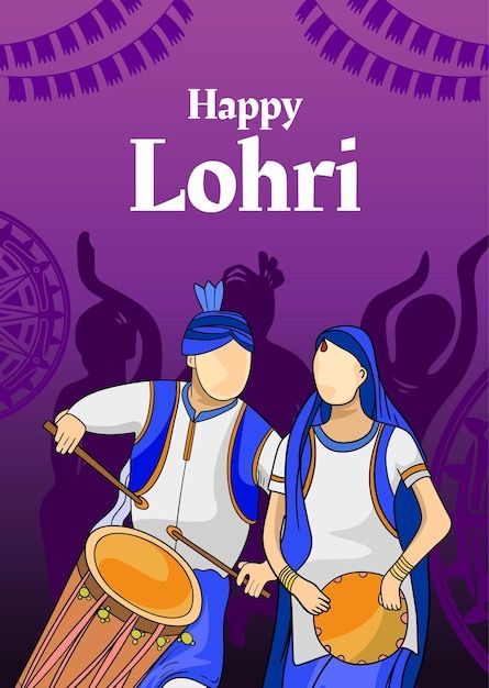 Event Design Poster, Festival Event Design, Lohri Poster, Lohri Festival, Happy Lohri, Event Poster Design, People Dancing, Happiest Place On Earth, Poster Template