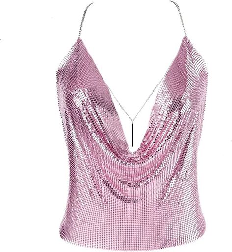 Euphoria Themed Party, Chain Tops, Deep V Top, Sparkly Tops, Metallic Crop Top, V Top, Women Crop Top, Sparkly Top, Chain Top