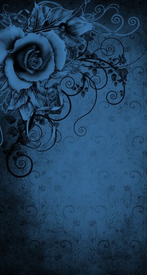 Blue Wallpaper Grunge, Blue Emo Wallpaper, Depop Backgrounds, Gothic Home Screen Wallpaper, Blue Goth Wallpaper, Romantic Goth Wallpaper Iphone, Blue Gothic Wallpaper, Dark Blue Flowers Wallpaper, Gothic Rose Wallpaper