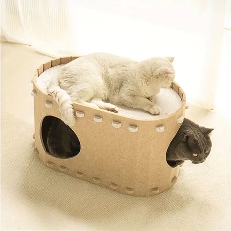 Four Seasons Universal Cat Tunnel Design Cat Nest Double - Temu Bed Cave, Porch Storage, Cat Houses, Hat Storage, Cat Cave, Cat Tunnel, Cat Bed Furniture, Clean Your Car, Cat Condo