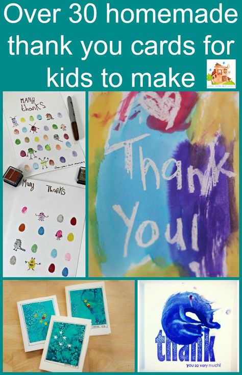 Over 30 homemade thank you cards for kids to make from Mum in the Mad House Cards For Kids To Make, Thank You Cards From Kids, Handmade Thank You Cards, Christmas Crafts For Kids To Make, Birthday Thank You Cards, Cards For Kids, Kid Craft, Kids Projects, Birthday Gifts For Husband