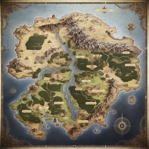 Welcome to an extraordinary realm of imagination with our Custom Fantasy World Game Map, expertly crafted to ignite your creativity and immerse you in a mesmerizing RPG world. Collaborate with our skilled cartographers to bring your unique vision to life, from sprawling landscapes to hidden realms, each detail meticulously designed to inspire awe and wonder. Key Features: Customizable Fantasy Map: Unleash your creativity as we tailor this map to your vision. Populated with diverse civilizations, Fantasy World Map Design, Rpg World Map, Fantasy World Maps, Map Rpg, Game Map, Rpg World, Dnd World Map, World Map Design, Fantasy World Map