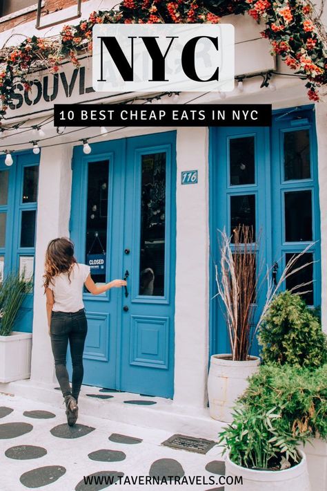 The 10 Best Cheap Eats in NYC! Your guide to the best meals at restaurants in NYC for under $10. Affordable Restaurants In Nyc, Cheap Eats Times Square, Nyc Restaurants Manhattan, New York Restaurants Manhattan, Cheap Eats Nyc, Eataly Nyc, Best Restaurants In Nyc, New York City Restaurants, New York Restaurants