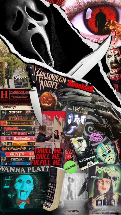 Vintage Slasher Aesthetic #slasher #scream #ghostface #horror #vintagehorror #halloween Slasher Moodboard, Slasher Wallpaper, Slasher Aesthetic, 80s Slasher Aesthetic, Ghost Faces, Halloween Movies, Vintage Horror, Horror Movies, Phone Wallpaper