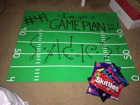 My cute Sadie's idea for football Sadie Proposals Ideas, Sadie Hawkins Proposals, Girl Ask Guy, Football Promposal, Sadies Proposal, Sadies Dance, Sadie Hawkins Dance, School Dance Ideas, Prom Posters