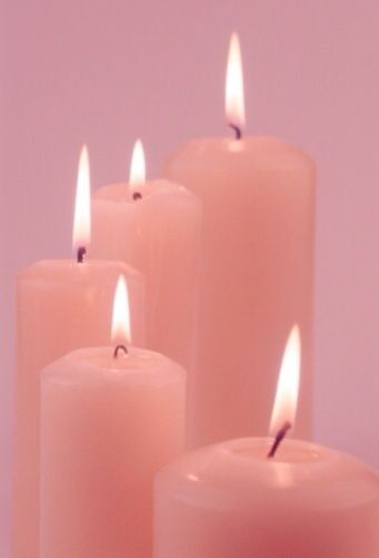 Pink pillar candles Tiffany Ray, Tout Rose, Peach Aesthetic, Candle Magick, Pastel Pink Aesthetic, Pink Candles, Pink Vibes, Tickled Pink, Candle Magic