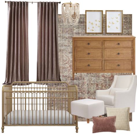 My most loved nursery design! Most items are on sale! Nursery, girl nursery, gold crib, baby girl, toddler girl room, nursery for girl, nursery decor, affordable dresser, light wood dresser Follow my shop @The.BasicBee on the @shop.LTK app to shop this post and get my exclusive app-only content! #liketkit #LTKbaby #LTKCyberWeek #LTKsalealert @shop.ltk https://liketk.it/4oZcq Little Seeds Piper Crib Nursery, Clay Colored Nursery, Mauve Dresser Nursery, Upholstered Crib Nursery, Bronze Crib Nursery, Nursery Brass Crib, Abigail Crib Nursery, Vintage Nursery Curtains, Gold Crib Nursery Ideas