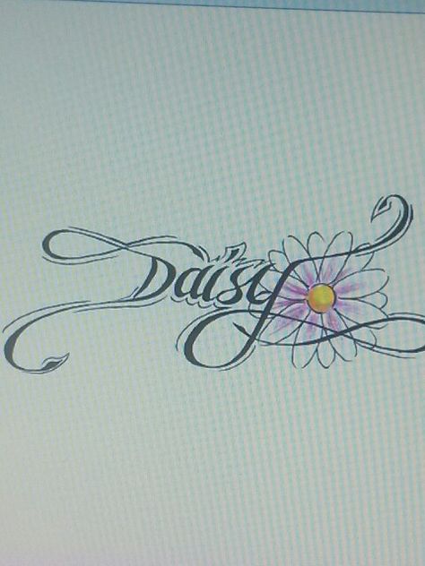 Except instead of the word "daisy" I want it to say "faith" Daisy Name Tattoo, Memory Tattoos, In Loving Memory Tattoos, Rip Tattoo, Kid Name Tattoo, Stencil Outline, Cute Hand Tattoos, Daisy Tattoo, Tattoos For Black Skin