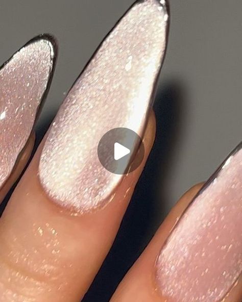 Emma <3 on Instagram: "Moonlight cat eye and molten silver 💗🪙  This is my obsession right now!! And can you believe this gel is only €6??  It is from @bornprettyofficial and it’s called Moonlight Cat Magnetic Gel (MC04)  Swipe to see a video with flash! 📸   #nails #cateyenails #cateye #magneticgelpolish #nailtrends #simplenails #pressonnails #pinknails #nailinspo #nailideas #bornpretty #chromenails #chromenailart #aesthetic" Moonlight Cat Eye Nails, Chrome Cat Eye Nails, Nude Cat Eye Nails, Cat Eye Effect Nails, Cateyes Nails, Cat Eyes Nail, Chrome Nail Art, Magnetic Nails, My Obsession