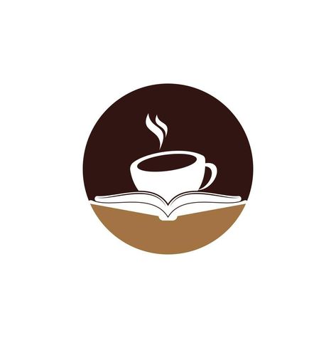 diseño del logotipo del vector del libro de café. logo icónico de la librería de té. Library Cafe, Book Coffee, Coffee Vector, Basic Photo Editing, Coffee Shop Logo, Logo Company, Book Logo, Coffee Store, Book Cafe