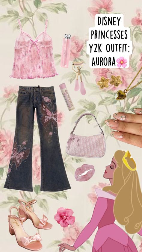 Disney princesses Y2K outfit: Aurora🌸 Aurora Disney Outfit, Disney Aurora, Outfit Disney, Disney Outfit, Modern Disney, Disney Princesses, Disney Outfits, Aurora, Disney Princess