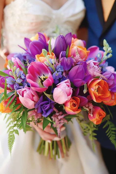 15 Beautiful Tulip Bouquets For Your Big Day • Tulips For Wedding Bouquets, Tulips Wedding Boquet, Tulip Wedding Bouquet, Tulip Bouquet Wedding Purple, Tulip Bridal Bouquet Pink, Tulip Cascade Bouquet, Tulip Bouquet Wedding, Blue Hydrangea Wedding, Wedding Cake Pearls