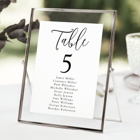 Modern Wedding Seating Chart, Elegant Typography, Table Display, Seating Chart Wedding, Table Number, Wedding Seating, Seating Chart, Seating Charts, Table Numbers