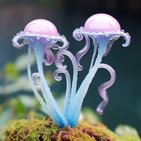 Water Mushroom, Mushroom Cap Jellyfish, Sea Mushroom, Mushroom Pretty, Weird Mushrooms, Underwater Mushrooms, Cool Mushrooms, Pretty Mushrooms Nature, Witch Mushroom