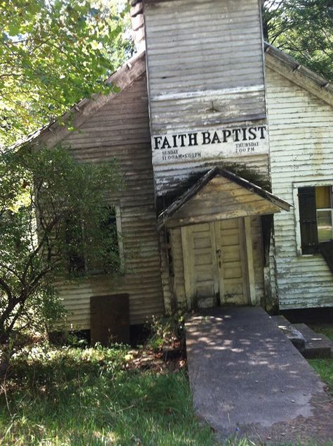 Faith Baptist  Church Baptist Church Aesthetic, Southern Baptist Aesthetic, Baptist Aesthetic, Appalachia Core, Georgia Gothic, Southern Horror, Religious Guilt, Rural Gothic, Preachers Daughter