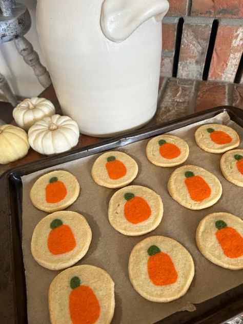 Copycat Pillsbury Pumpkin Sugar Cookie Pillsbury Sugar Cookie Recipe, Pillsbury Sugar Cookies, Festive Baking, Holiday Sugar Cookies, Pumpkin Sugar Cookies, Pumpkin Cookie Recipe, Cookies From Scratch, Scratch Recipes, Organic Butter