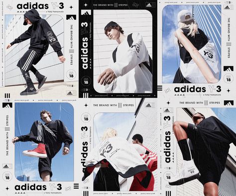 Streetwear Layout, Lookbook Editorial, Lookbook Ideas, Adidas Design Graphic, Adidas Graphic Design, Sports Editorial Design, Adidas Advertisement, Bold Minimalism, Sport Graphics