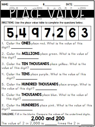 CBSE Class 4 Maths Place Value Worksheets - Worksheets have become an integral part and are the most engaging study materials for kids these days. Place Value Worksheets 4th Grade, Class 4 Maths, Place Value Worksheets, Mathematics Worksheets, Math Place Value, Place Value, Homeschool Ideas, Math Class, Place Values