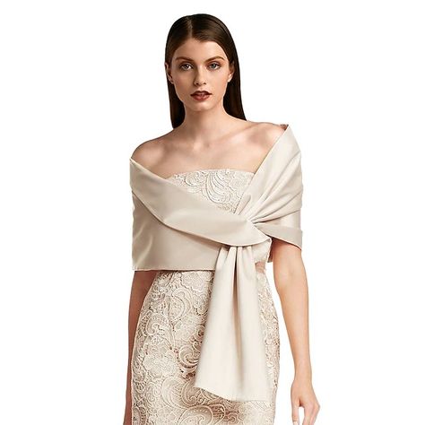 Shawls Women‘s Wrap Bolero Shrug Vintage Classy Elegant Sleeveless Satin Wedding Guest Wraps With Pure Color For Formal Spring & Fall dress to impress 2024 2024 - CAD $33.99 Shoulder Cover For Wedding Dress, Wedding Shawls And Wraps, Shawl For Wedding, Bolero Shrug, Color Season, Wedding Wraps, Palau, Satin Wedding, Tonga