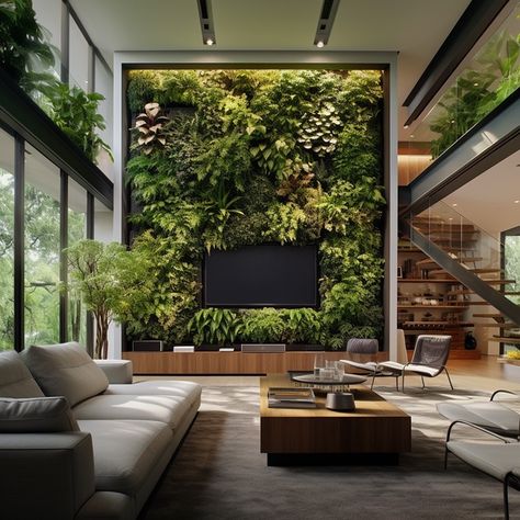 Creating Green And Floral Walls For Lively Indoor Decor Living Wall Indoor Interior Design, Wall Plants Indoor, Stairs Room Ideas, House Moving Tips, Home Decor Stairs, Living Wall Indoor, Stairs Room, Decoration Dining Room, Floral Walls