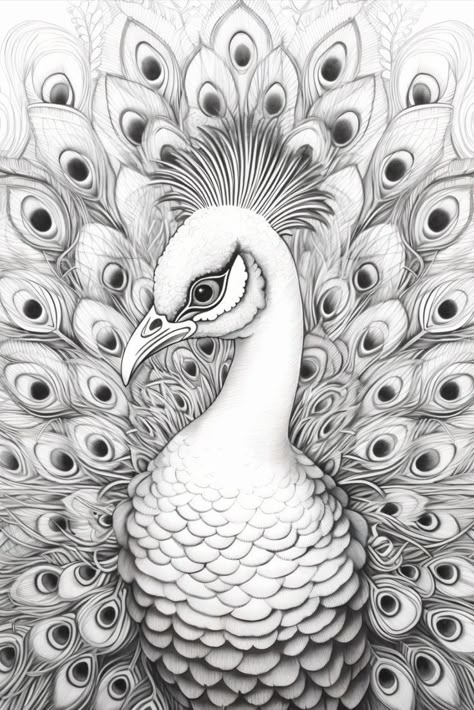 Animal Mandala Coloring Pages, Mandala Colouring Pages, Peacock Coloring Pages, Peacock Drawing, Mandala Colouring, Animal Mandala, Bird Coloring, Bird Coloring Pages, Mandala Coloring Books