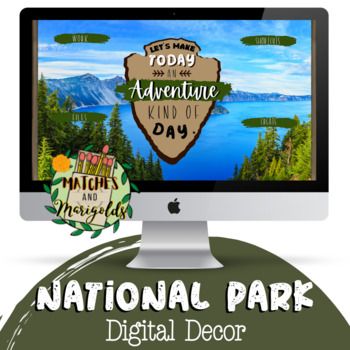 You may decorate your classroom with a National Park theme, but what about your digital classroom? This bundle is perfect to bring your aesthetic to all areas of your classroom--including online! This toolkit has these resources:11 Desktop Organizing Backgrounds (drag and drop into categories).11 "P... Cabin Theme Classroom, National Park Classroom Decor, Adventure School Theme, National Park Classroom Theme, National Park Classroom, Mountain Classroom, Classroom Camping, Classroom 2023, Travel Theme Classroom