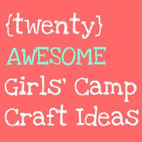 Yw Camp Ideas, Girly Crafts, Girls Camp Crafts, Girls Crafts, Lds Yw, Camping Snacks, Yw Activities, Girl Scout Camping, Camp Crafts